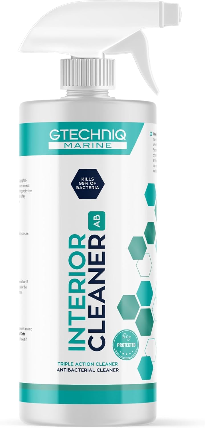 Gtechniq Marine Interior Cleaner for Boats, 17 fl oz | Removes and Repels Dirt and Grease, Traps and Absorbs Odors, Use on Hard or Soft Surface including Leather, Alcantara & More