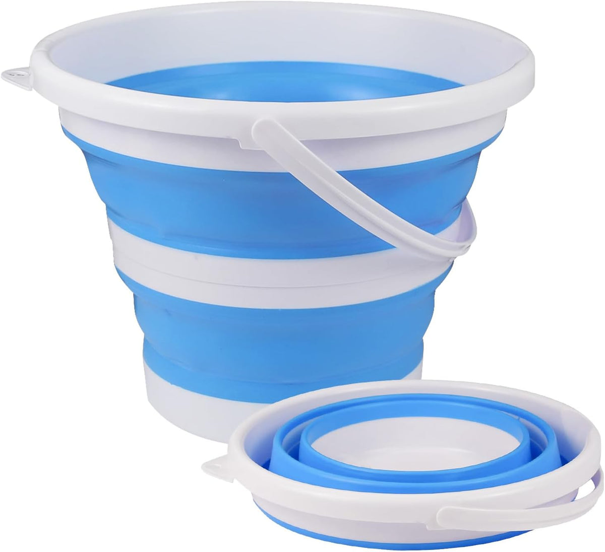 Hovom Car Collapsible Bucket, 10L 2.6 Gallon Foldable Car Wash Bucket, Portable Plastic Automotive Cleaning Buckets Space Saving for Indoor Outdoor Household Garden Camping Fishing (Blue)