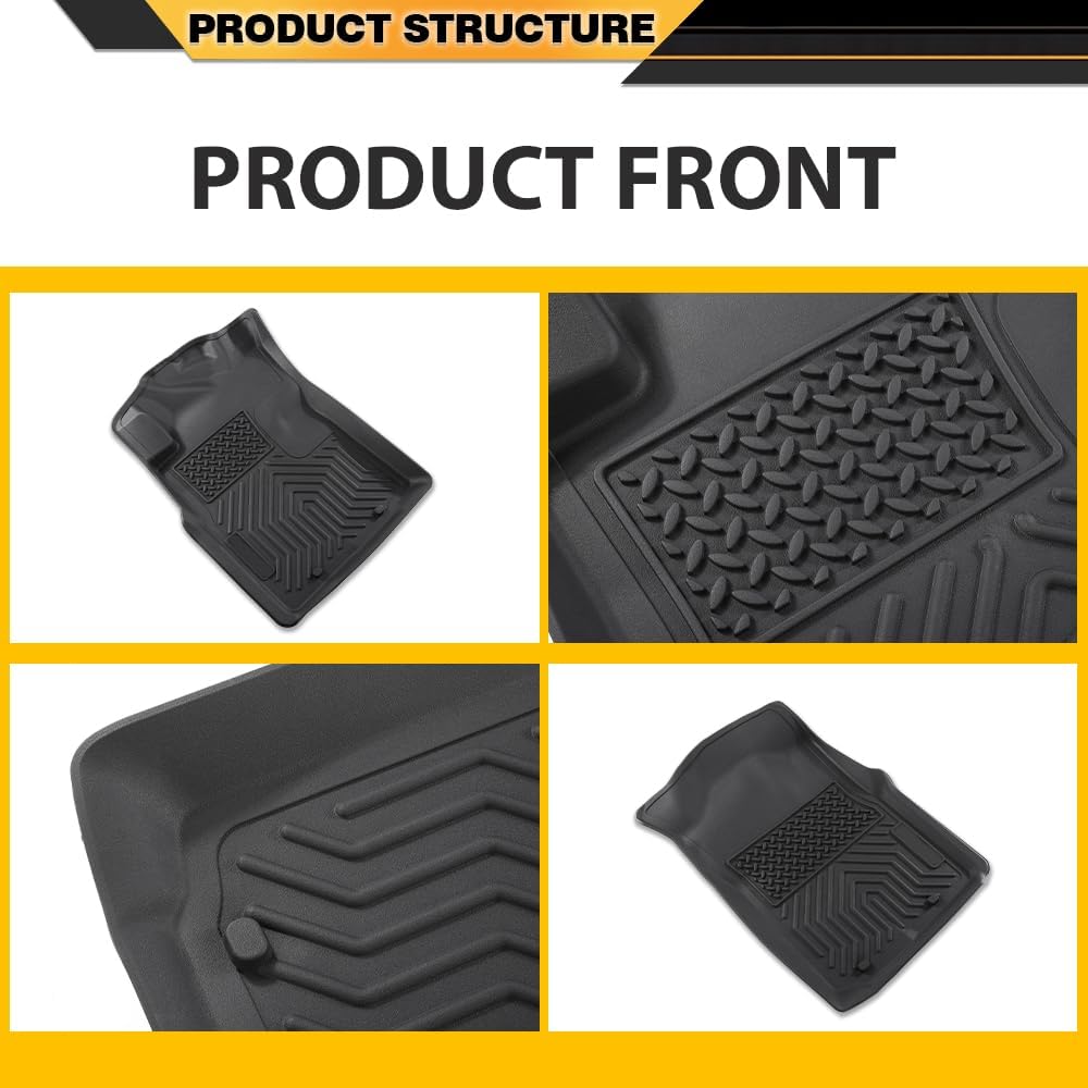 G-PLUS TPE Cargo Liners Fit Toyota Tacoma Double Cab 2005-2015