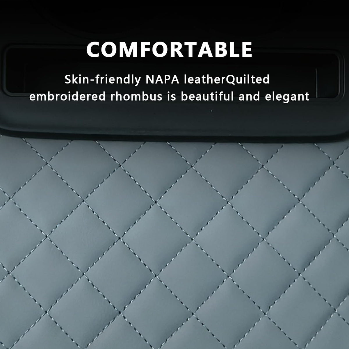 Leather Car Armrest Cover, 5-in-1 Console Cushion with Storage & Cup Holder