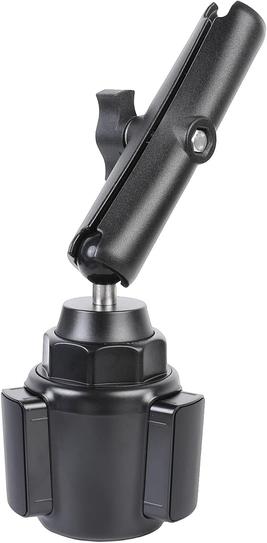 1" Ball Cup Holder Mount Base with Aluminum Long Double Socket Arm