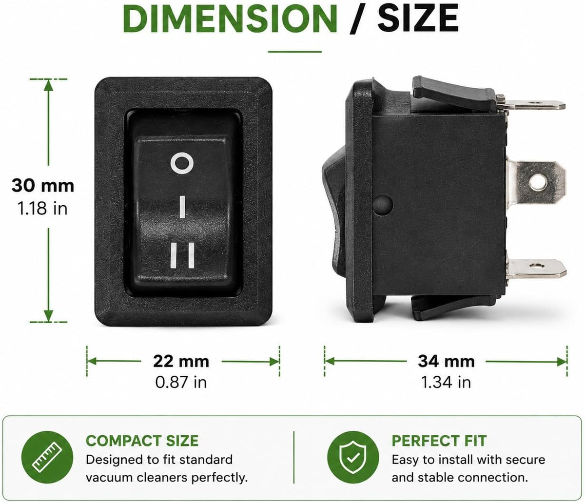 Replacement of Oreck Upright Vacuum 3 Position On/Off Switch W/Diode R0038 Type 6 7 8#430000956