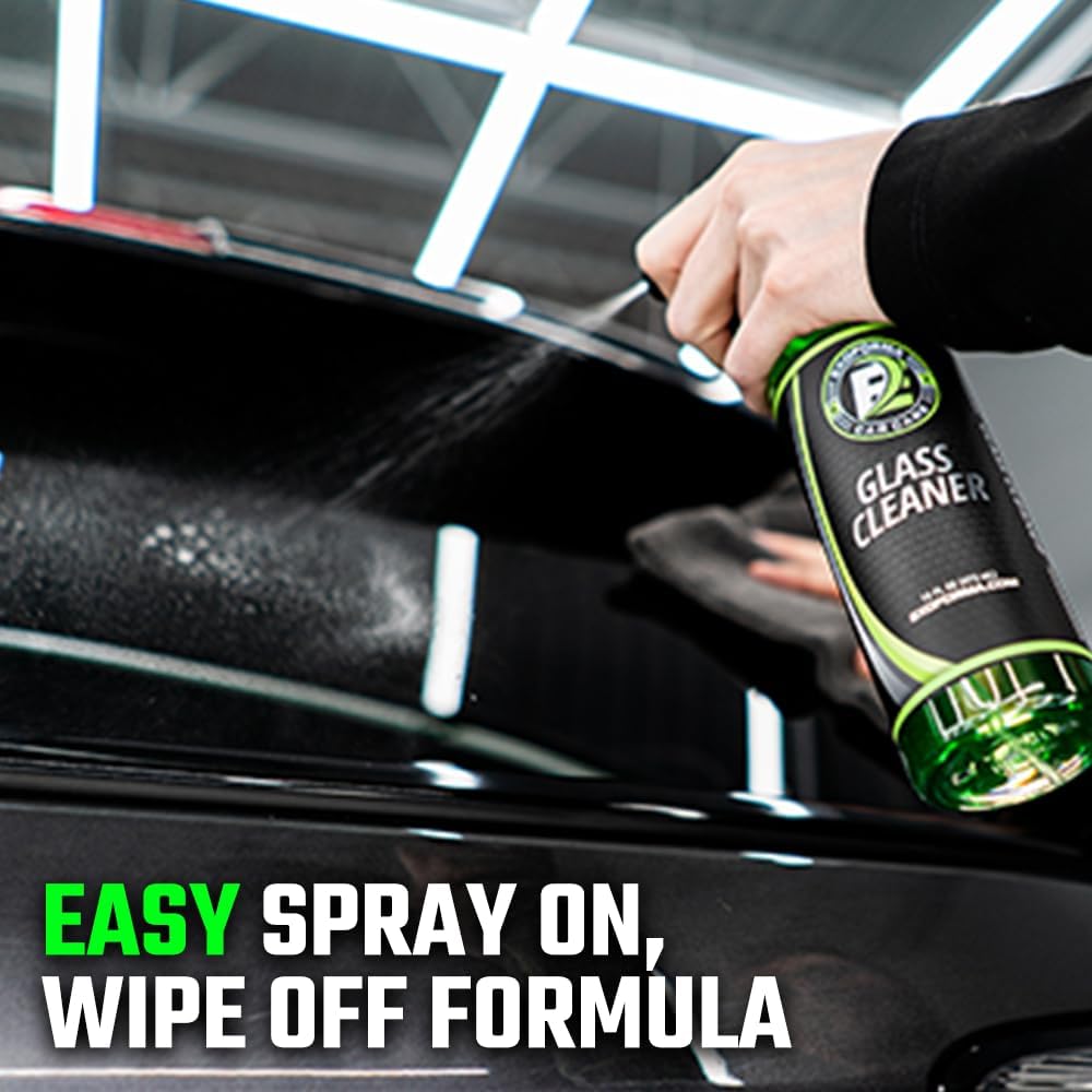 ExoForma Glass Cleaner - Streak Free Window & Glass Cleaner | Crystal Clear Finish | Safe On Window Tint, Nav Screes, Mirrors & More | 16 oz