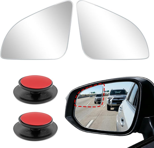 TOP-MAX Convex Stick On Blind Spot Mirrors for Toyota RAV4 2013-2025 Corolla Cross 4Runner Tacoma Highlander - Custom Fitted Side Mirror Upgrade for Wider View & Driving Security - (Left & Right)