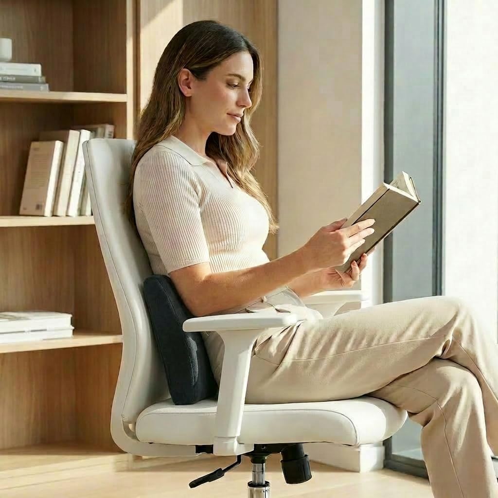 Lumbar Pillows-Lumbar Support Pillow,Chair Pillows-Memory Foam,Black