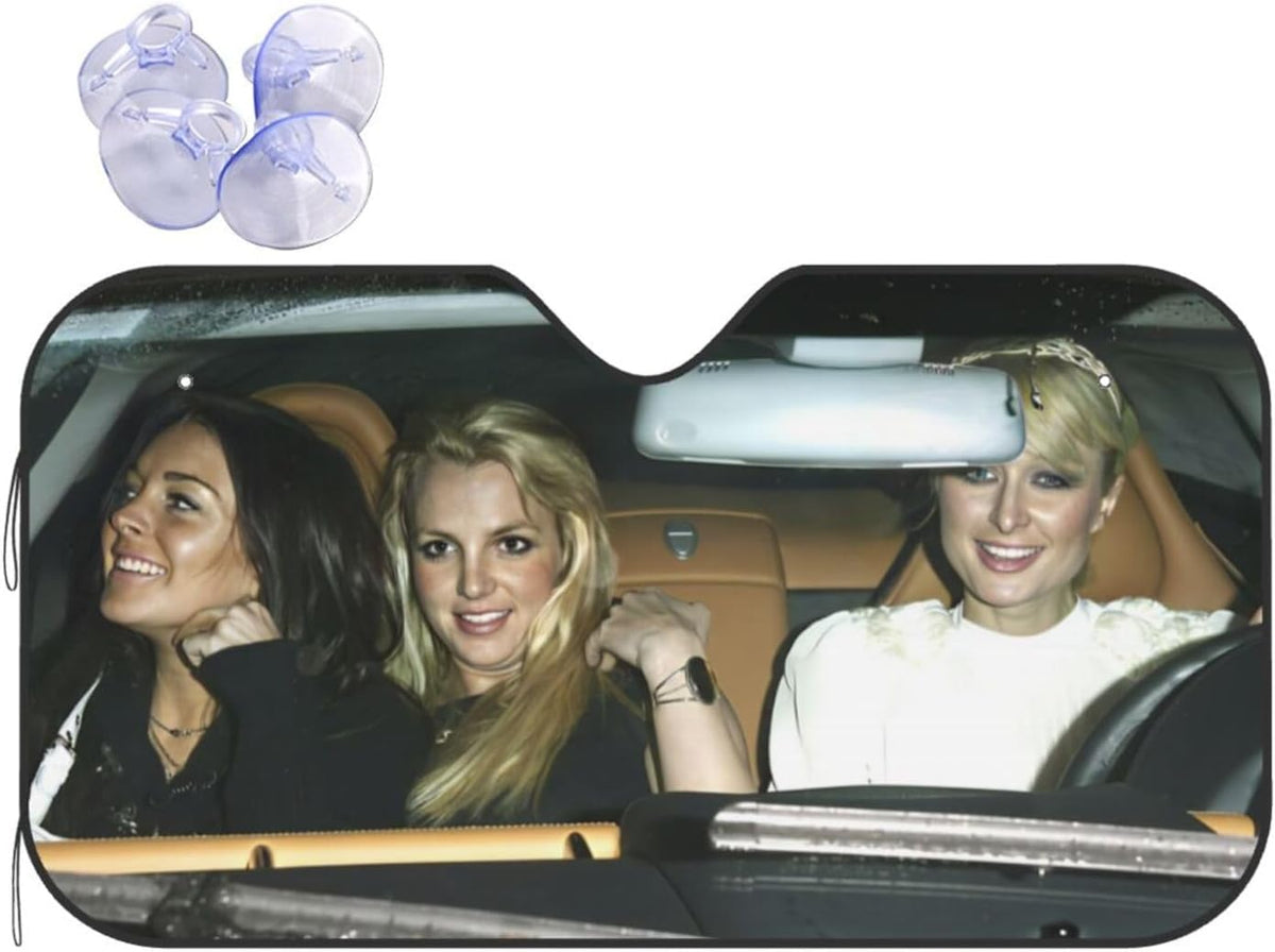 Funny Windshield Sun Shade for Car Sunshade for Car Windshield Covers Blocks UV Rays Automotive Interior Sun Protection 51 x 27.5 in