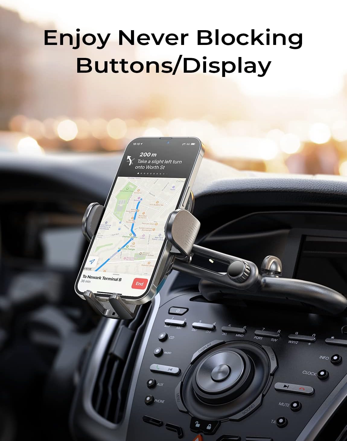 LISEN CD Phone Holder for Car Phone Holder Mount