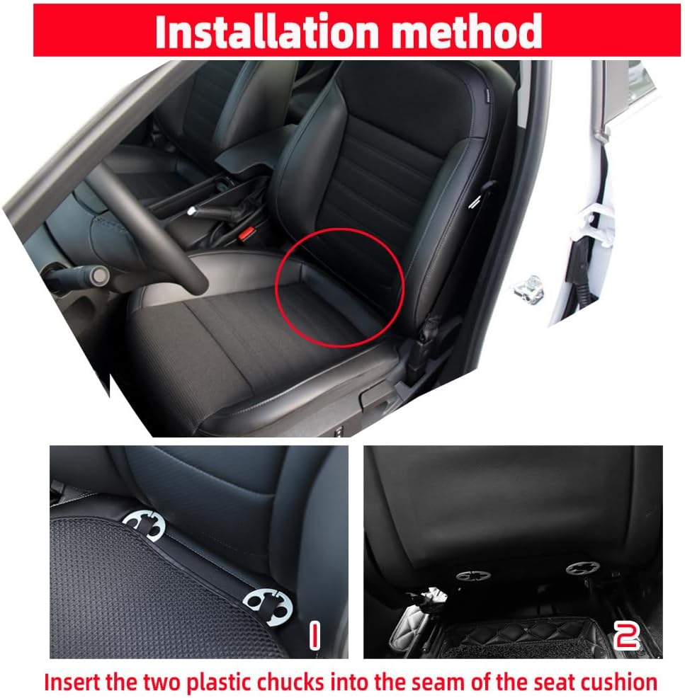 Extra Large 19.5" Car Seat Cushion for CCar Seat Driver Long Sitting,Breathable Comfort Car Cushion,Anti Slip CCar Seat Protector for Driving Travel 2Pcs