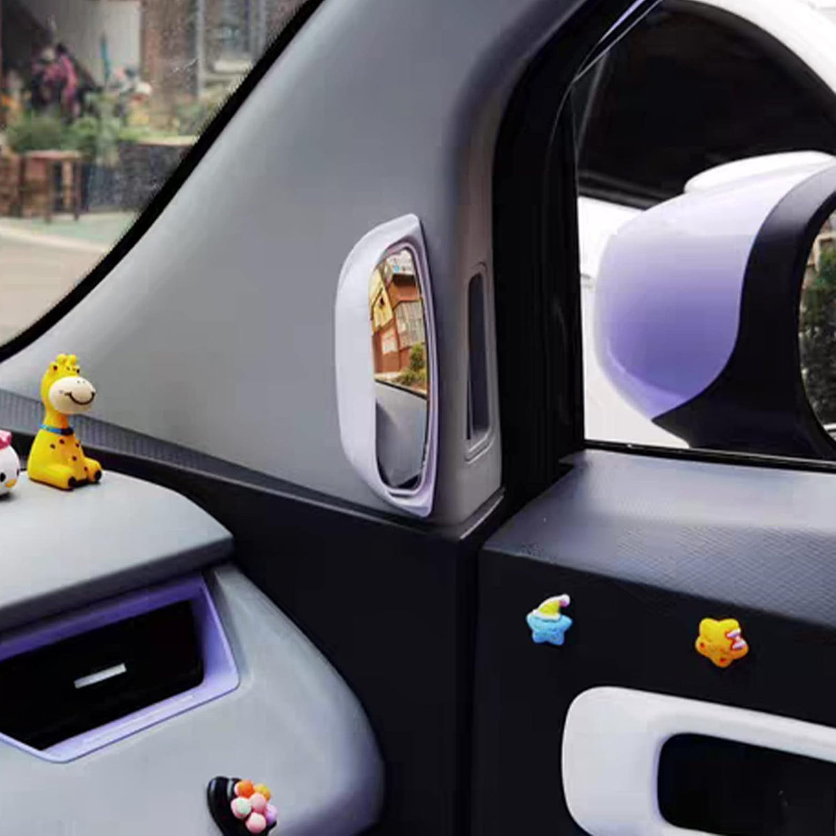 Car Blind Spot Rearview Mirror, Rear Seat Auxiliary Mirror for Second Row Car Door Safely Get-Off