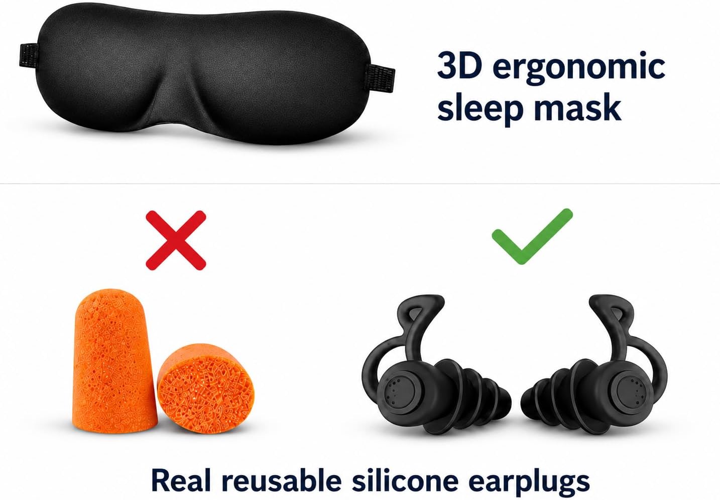 Sleepfly Travel Neck Pillow with Hood – 3-in-1 Travel Essentials Kit : Neck Pillow, Blackout Mask & Silicone Earplugs – Ergonomic Memory Foam Neck Support for Airplane, Car and Train