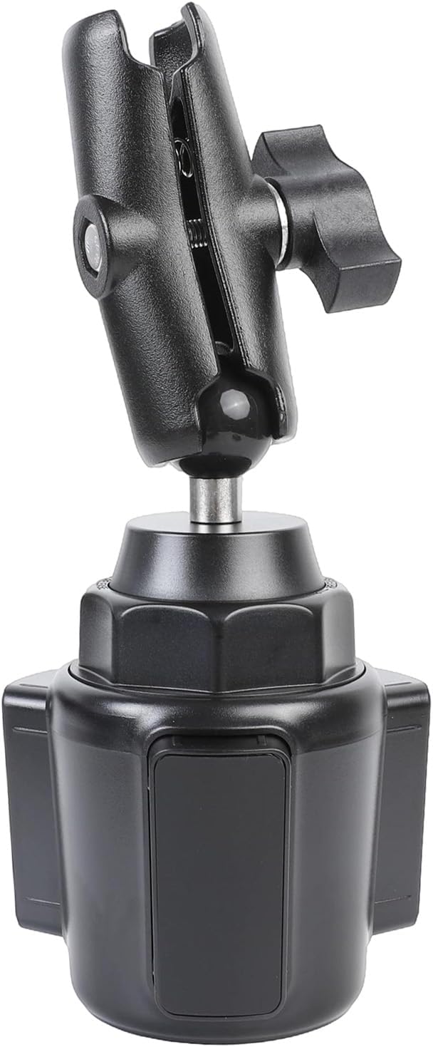 1" Ball Cup Holder Mount Base with Aluminum Long Double Socket Arm