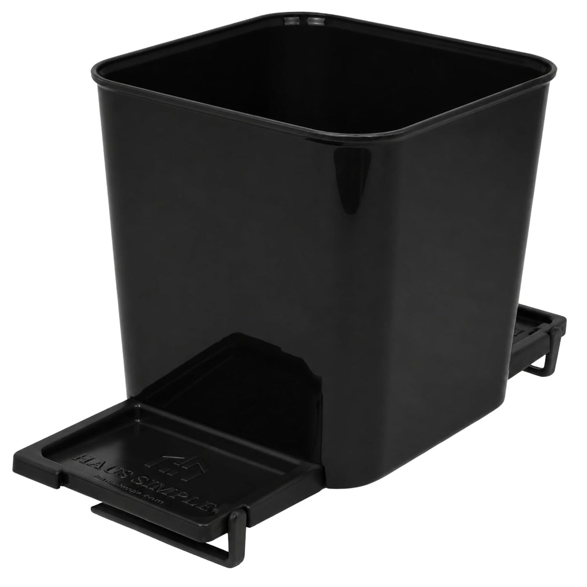 Car Trash Can with Stability Wings – Leakproof Portable Garbage Bin for Fabric & Rubber Mats – Compact Durable Plastic Auto Organizer for Cars, SUVs, Trucks (Black, Small)
