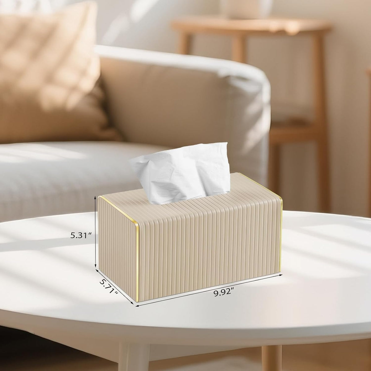 Tissue Box Cover Rectangle,Modern Tissue Box Holder for Home Office Car