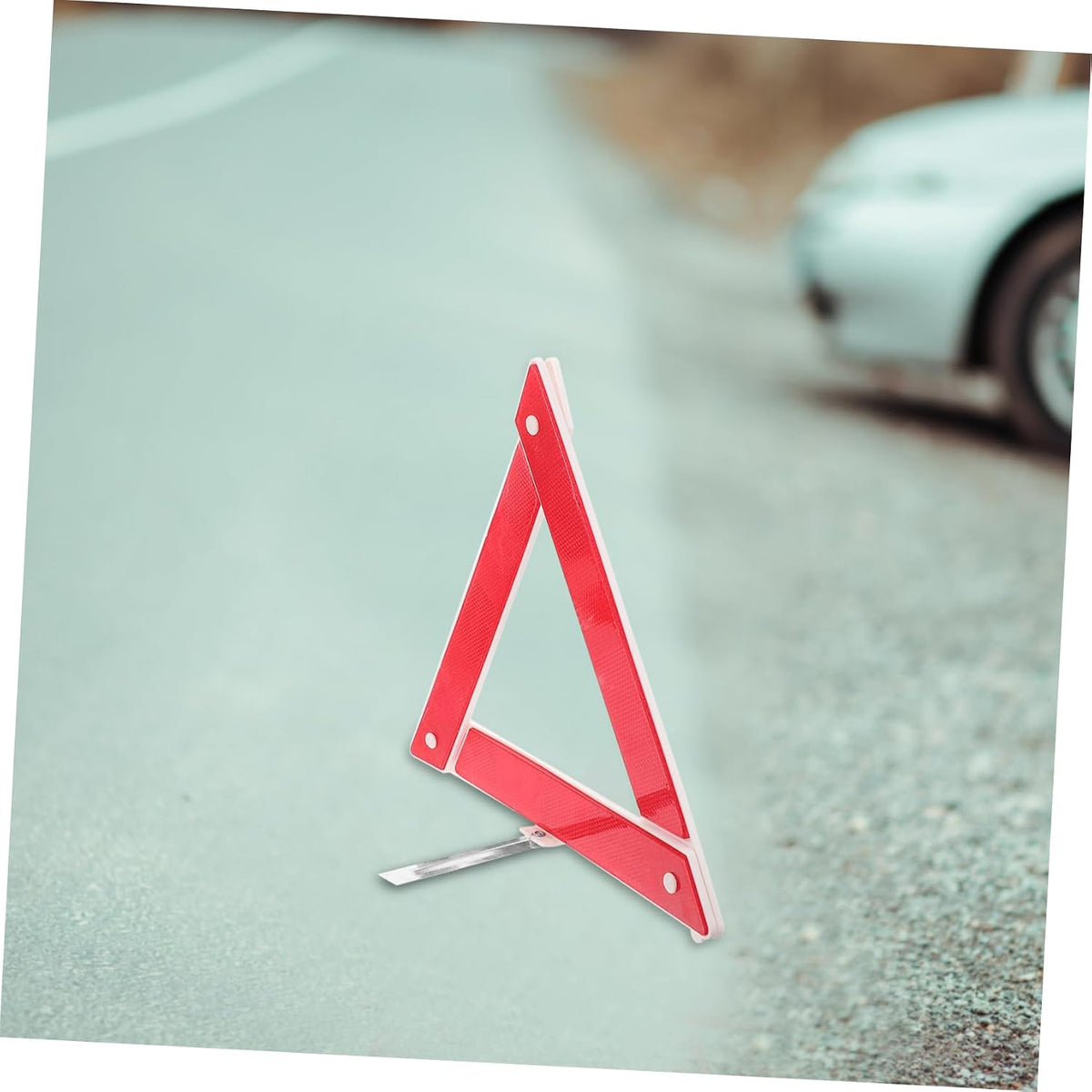 2pcs Reflective Safety Triangle Warning Sign Foldable Tripod for Vehicle