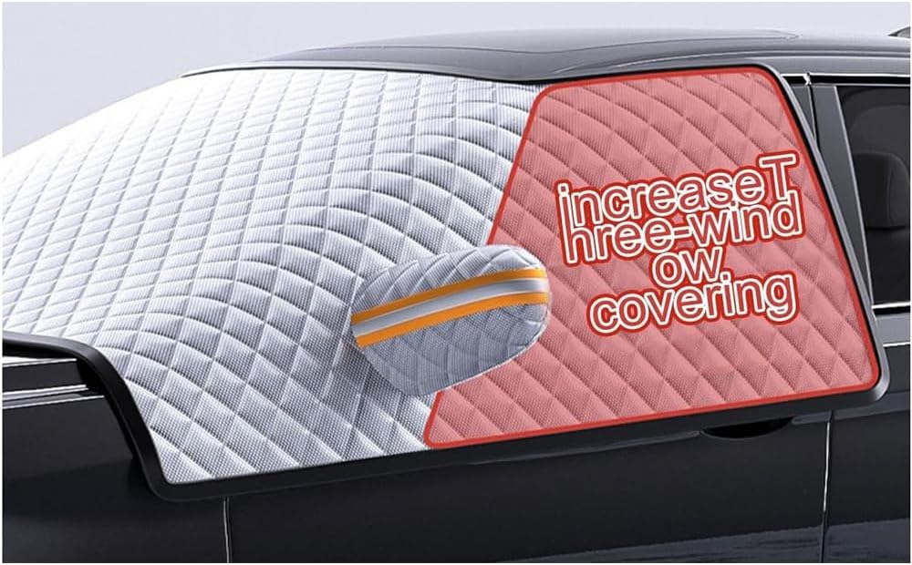 Car Windshield Cover for Mini Cooper 3 Door 2014-2018 2019 2020 2021 2022 2023 2024 Foldable Car Windscreen Cover All Weather Front Window Cover Snow Ice Frost UV Protection