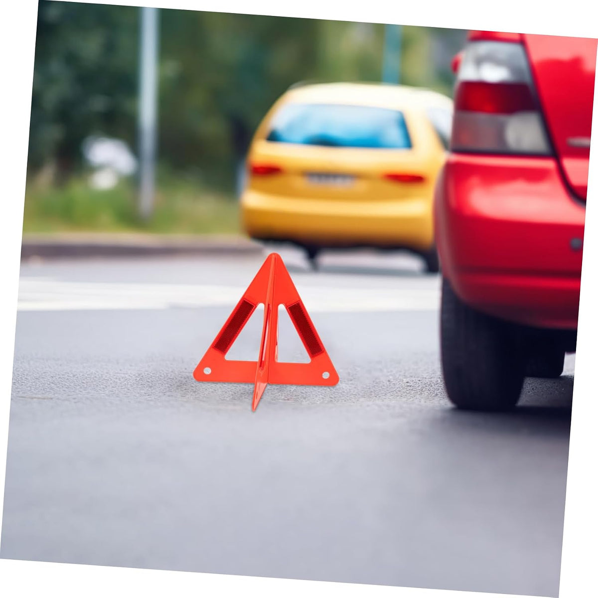 ULTECHNOVO Car Road Triangles 2 Sets Plastic Reflective Warning