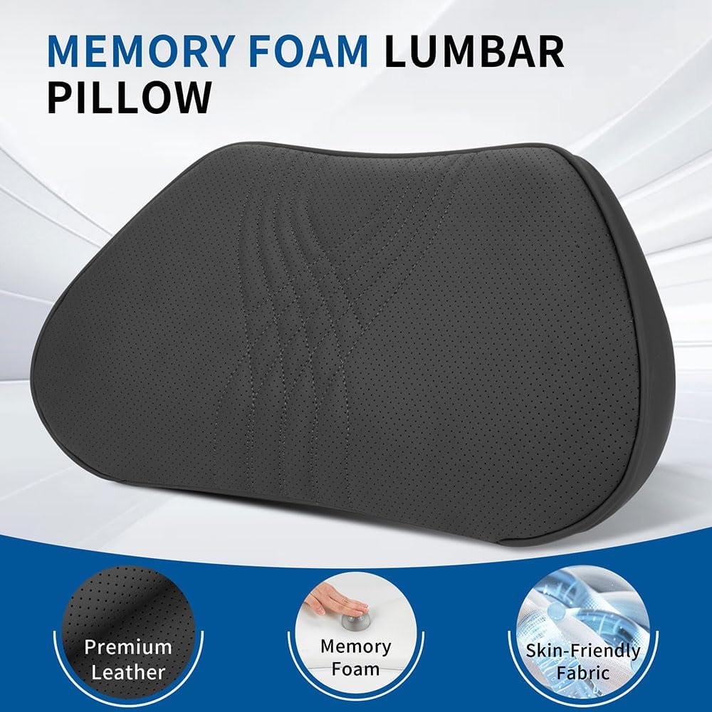 Lumbar Support Pillow for Car Seat, Office Chair, Black, 1PC