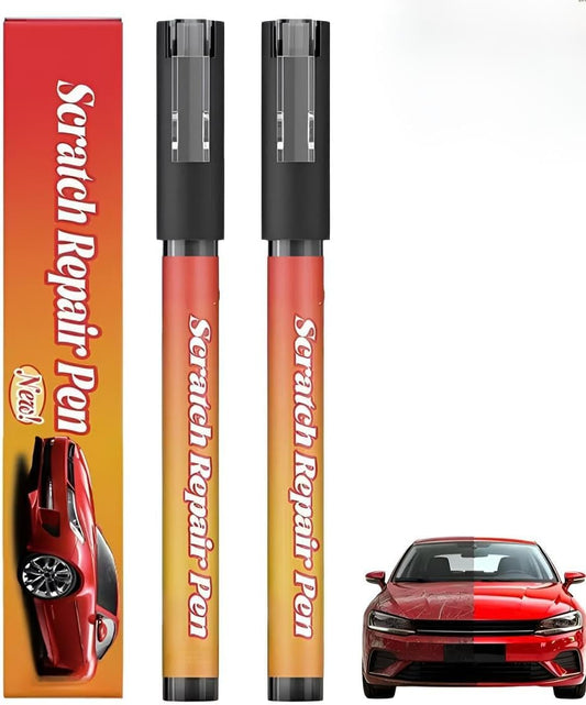 (2PC) Weatherproof Magic Car Scratch Removal Pen & Auto Paint Repair Brush Kit - Clear Fix Touch Up Paint for All Car Colors, Professional Scratch Remover for Vehicles