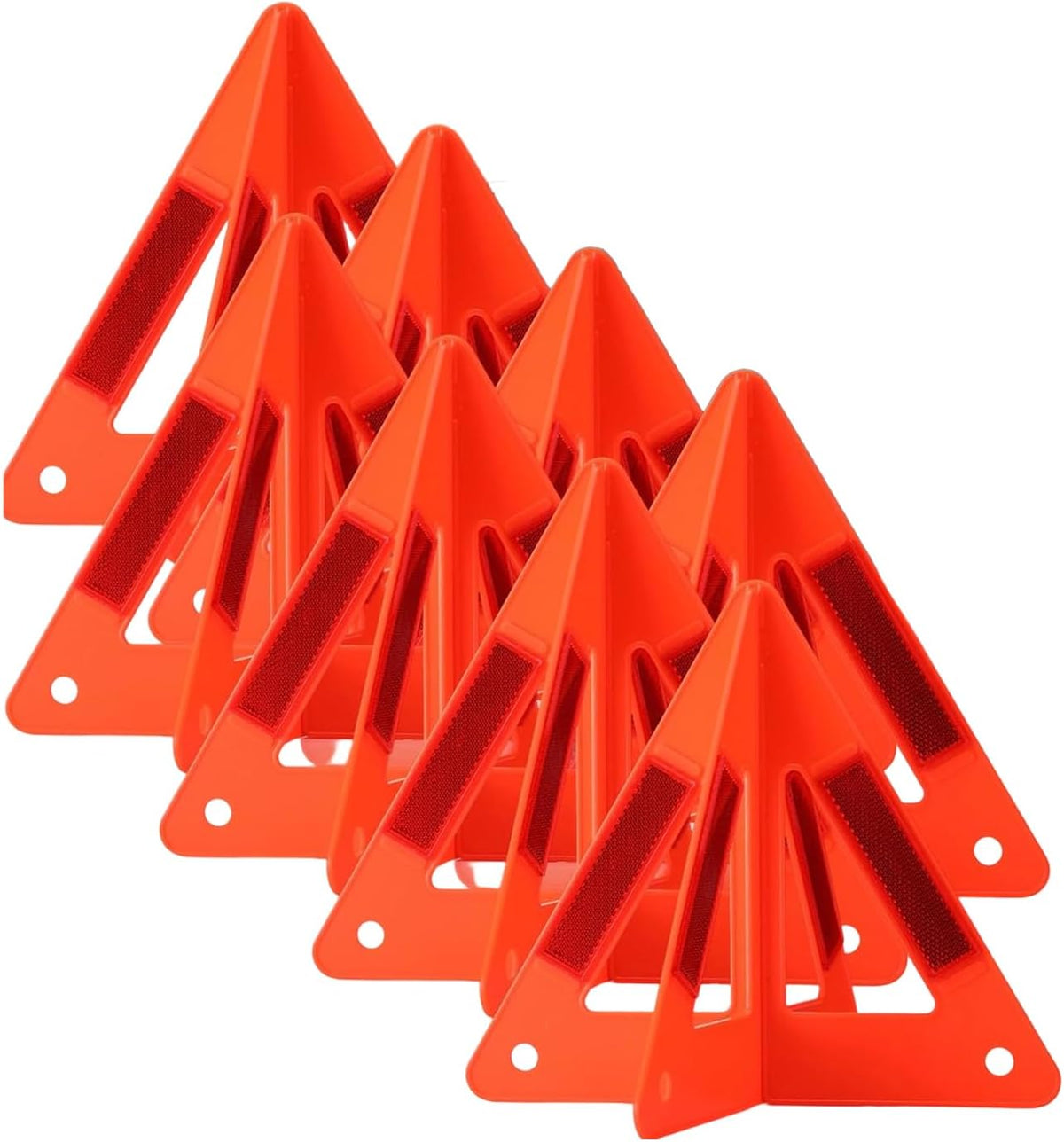 8 Pcs Emergency Reflective Triangles Warning Safety Signs