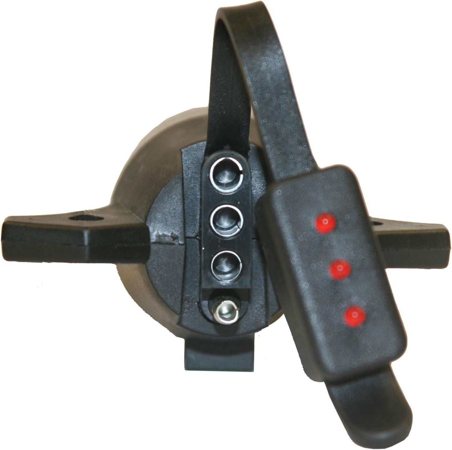 Buyers Products TC2074T 7-Way Flat to 4-Flat Trailer Connector Adapter with LED Tester, Durable Weather-Resistant Plastic Plug, Fixes Truck to Trailer Wiring Mismatch for Utility & Light‑Duty Trailers
