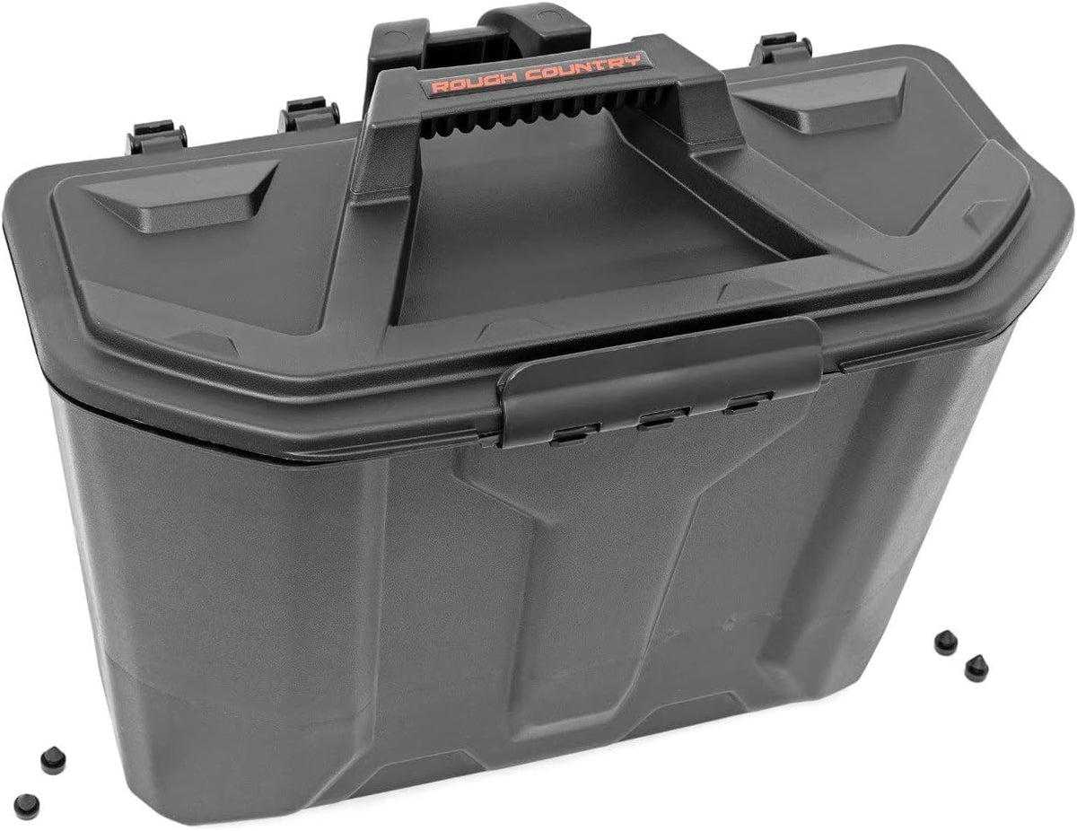 Rough Country Under Seat Storage Box for Can-Am Defender HD5 / HD8 / HD9 / HD10 (2016–2025) - Passenger Seat Drop-In Organizer, Water-Resistant, 3.7-Gallon Storage Capacity