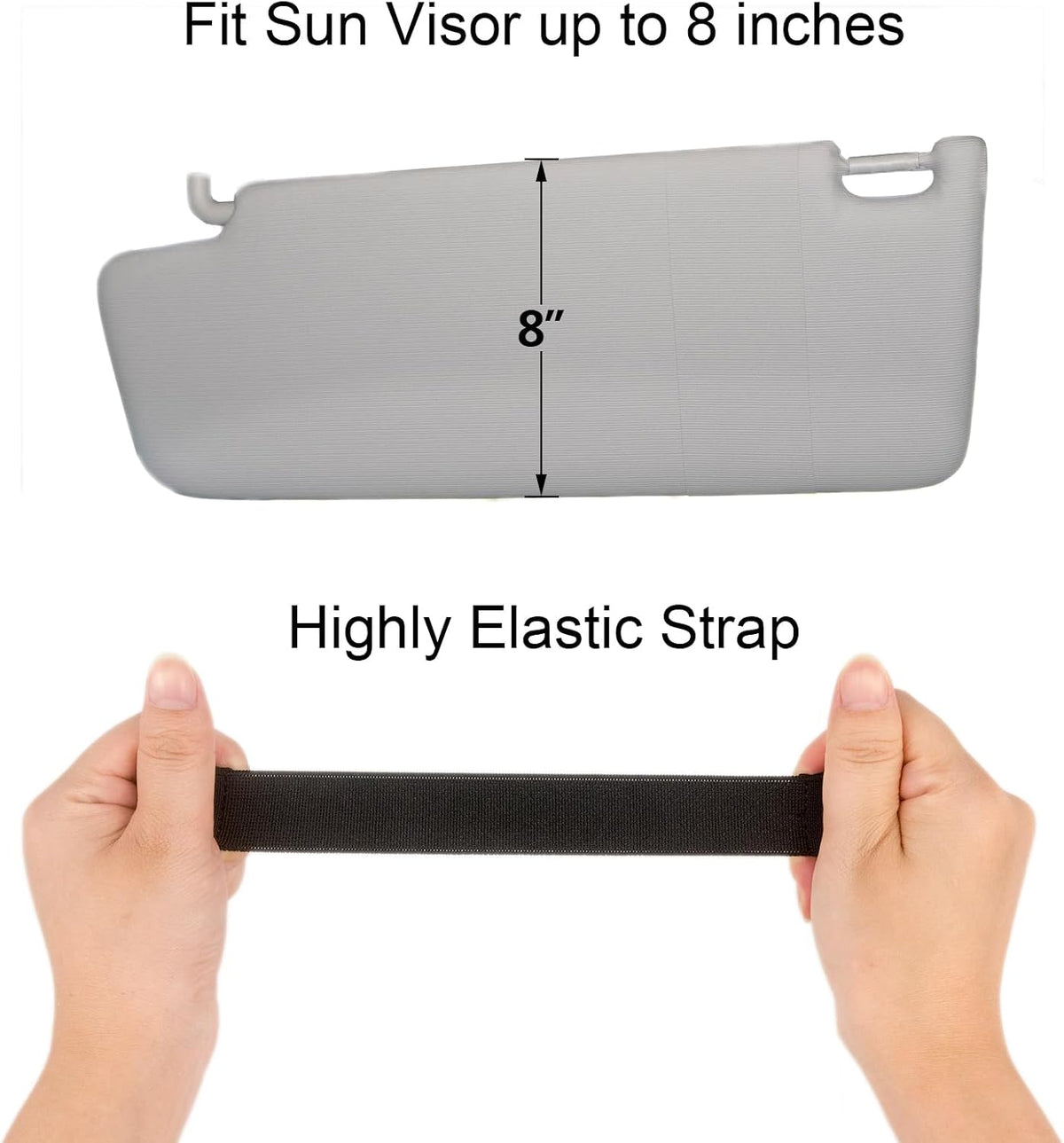 Car Picture Frame, Leather Vehicle Sun Visor 4x6 (Standard 6 Inches) Photo Holder Displays Both Horizontally and Vertically by Srandme (1pcs, Black)
