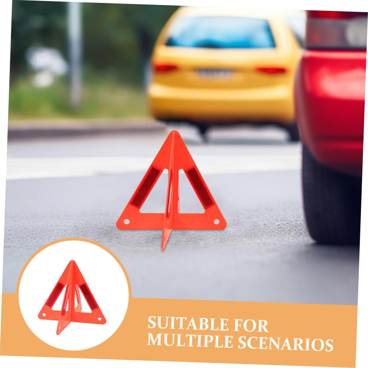 5pcs Foldable Car Reflective Warning Triangles for Parking Alerts