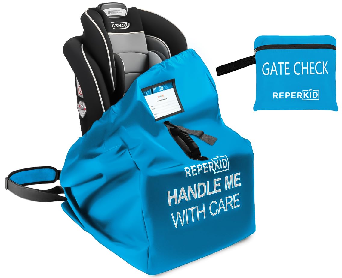 Car Seat Travel Bag for Airplane, Backpack Straps, Fits Most Car Seats