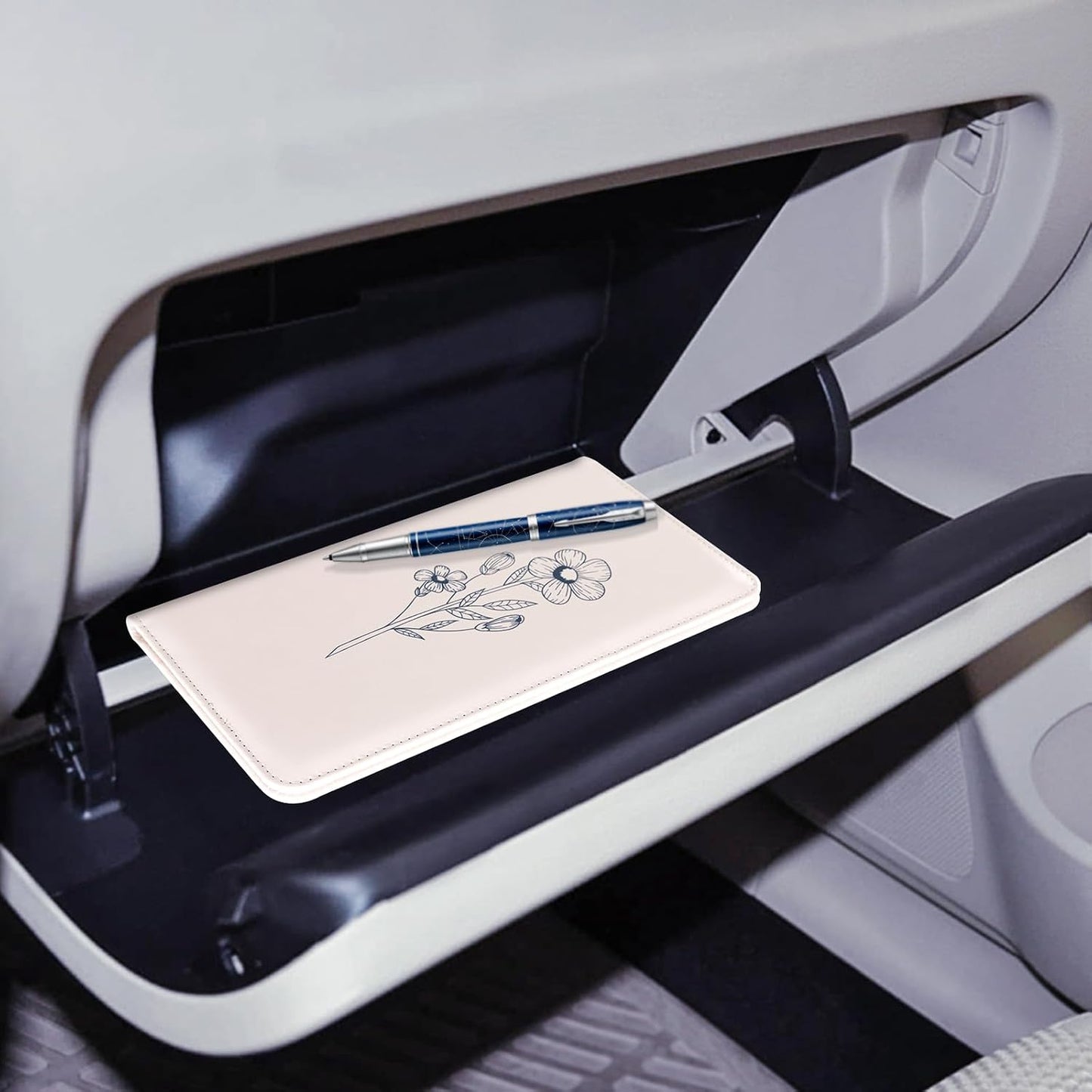 CoBak Car Registration and Insurance Holder | Vehicle Glove Box Organizer, Auto Truck Compartment Document Case with Magnetic Closure for Insurance & Driver License