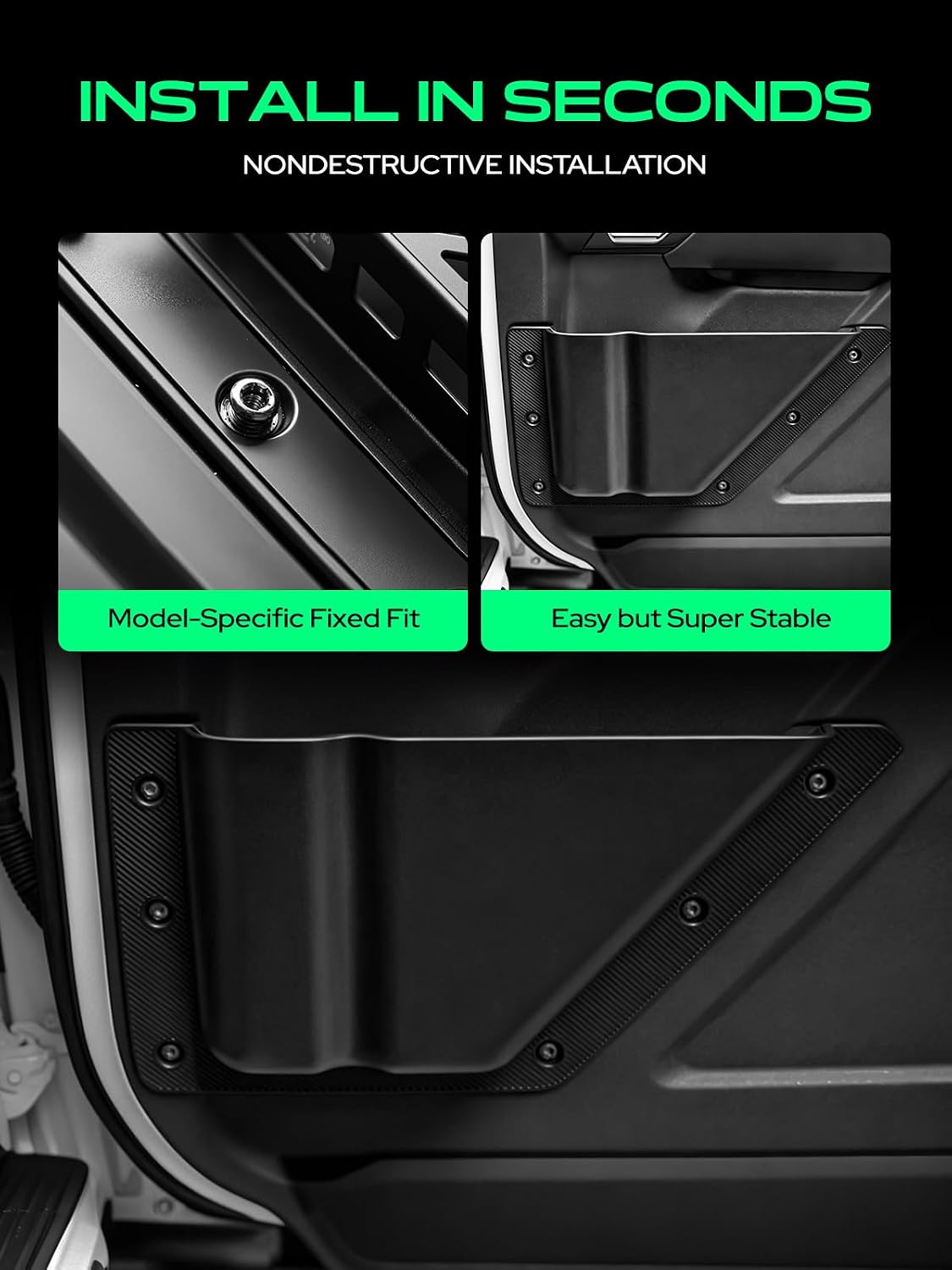 YHTAUTO Door Storage Pockets for Ford Bronco 2021-2024 4-Door