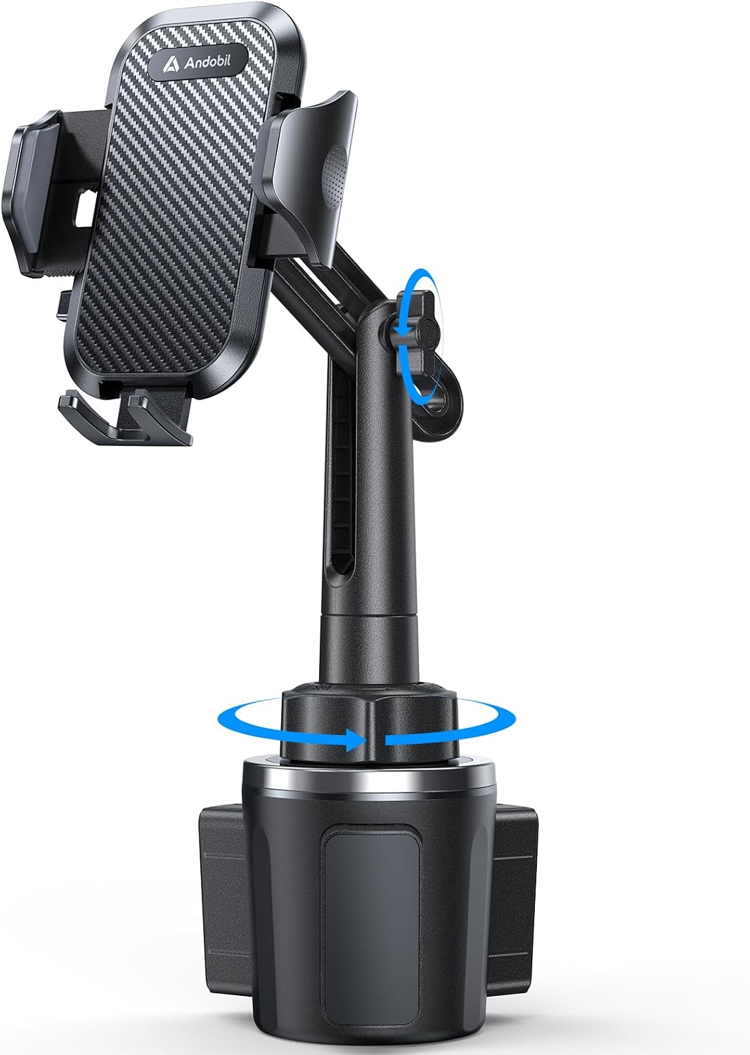 andobil [Upgrade Version Cup Phone Holder for Car Universal Adjustable Long Neck Car Phone Mount Cradle Friendly Compatible with iPhone Samsung Google and All 4.0-7.0 inches Smartphones