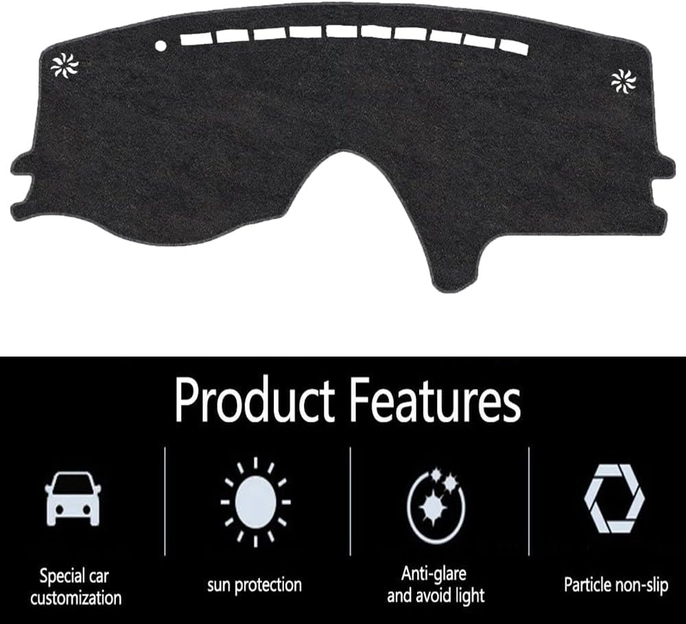 Dashboard Covers Mat for Toyota Sienna 2004-2010,Dash Board Protecter Cover,Polyester Car Dash Cover,Car Dash Board Cover Pad,Black