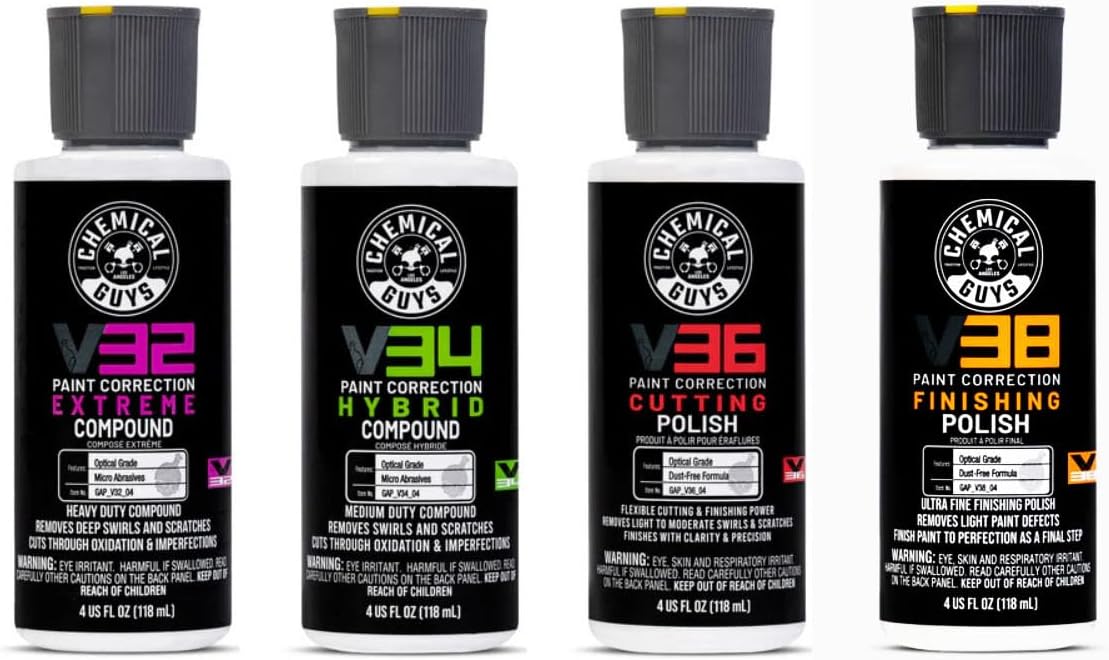 Chemical Guys, V Line Polish & Compound Kit, Paint Correction, 4 x 16 oz