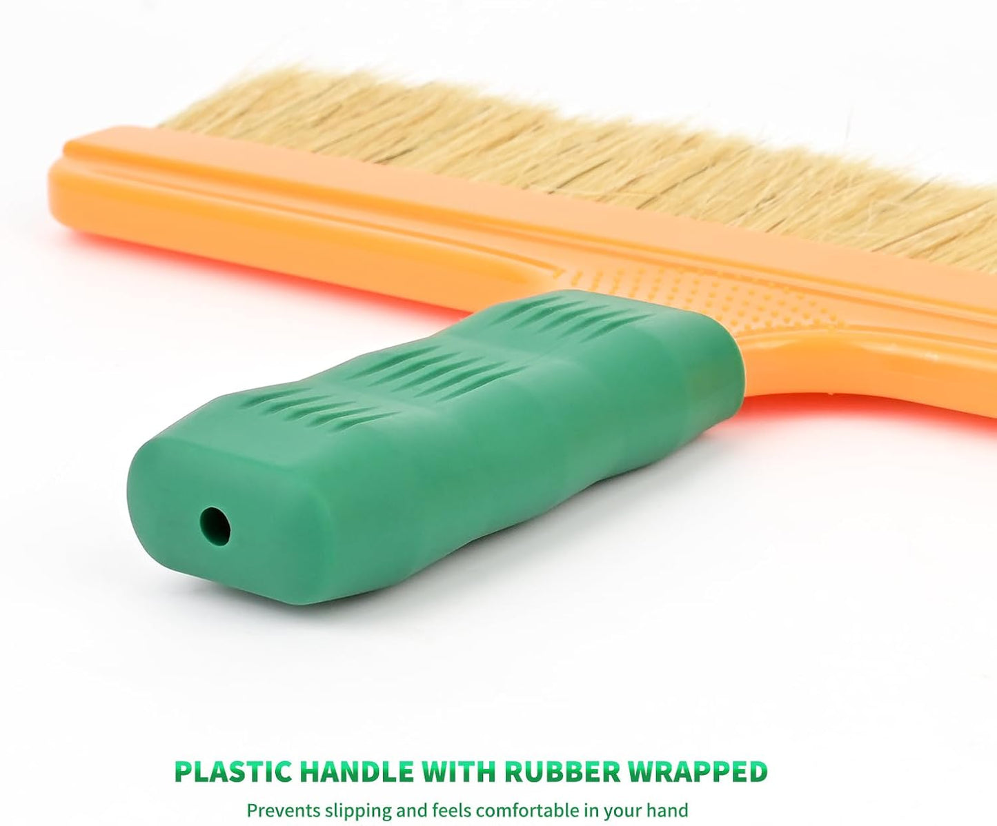 FOSHIO Brush Wrap Tool, 12" Professional Soft Boar Hair Bristle Car Detailing Brush with Rubber Handle for Vinyl Wrapping, Cleaning Interiors & Exteriors Car Wash & Window Tint Brush Tool