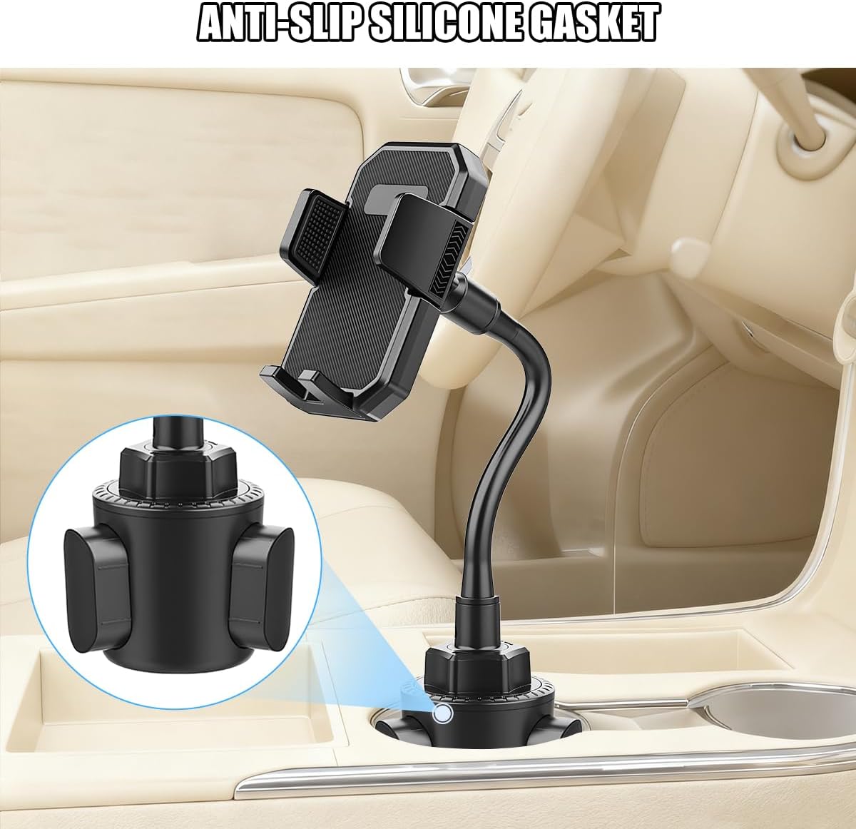 360° Rotatable Long-Neck Cup Holder Phone Mount, Style X905
