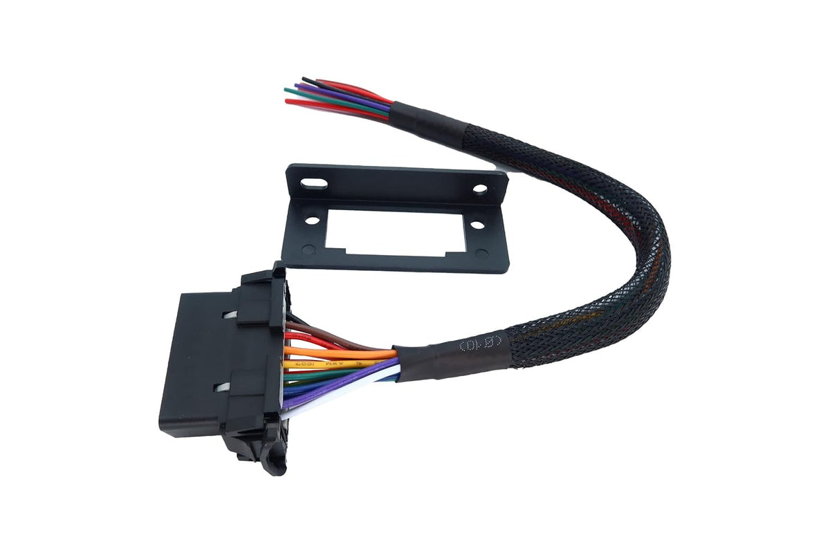 OBD2 J1962 Female to Open Pigtail Cable Bracket OBDii Port Replacement Cable 1ft/30cm