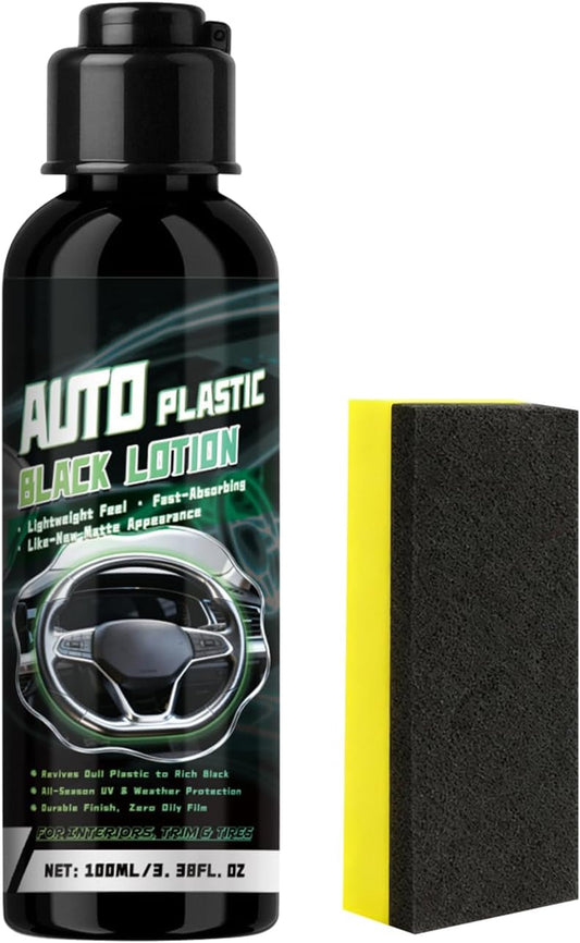 Car Leather Cleaner 100ml Long-Lasting All Purpose Agent with Sponge | Car Fabric Cleaner for Vehicle Truck Convertible Garage Home Underseat Roof Ceiling Dashboard Components