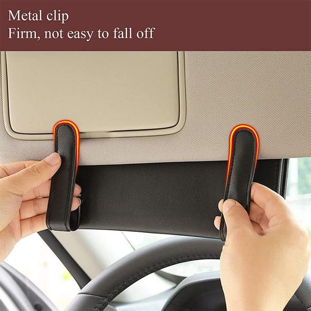 Bling Glitter Car Sun Visor Tissue Box PU Leather Mask Napkin Holder with Hook Clip 1 Pack Stylish Sparkly Visor Accessory (Black Green)