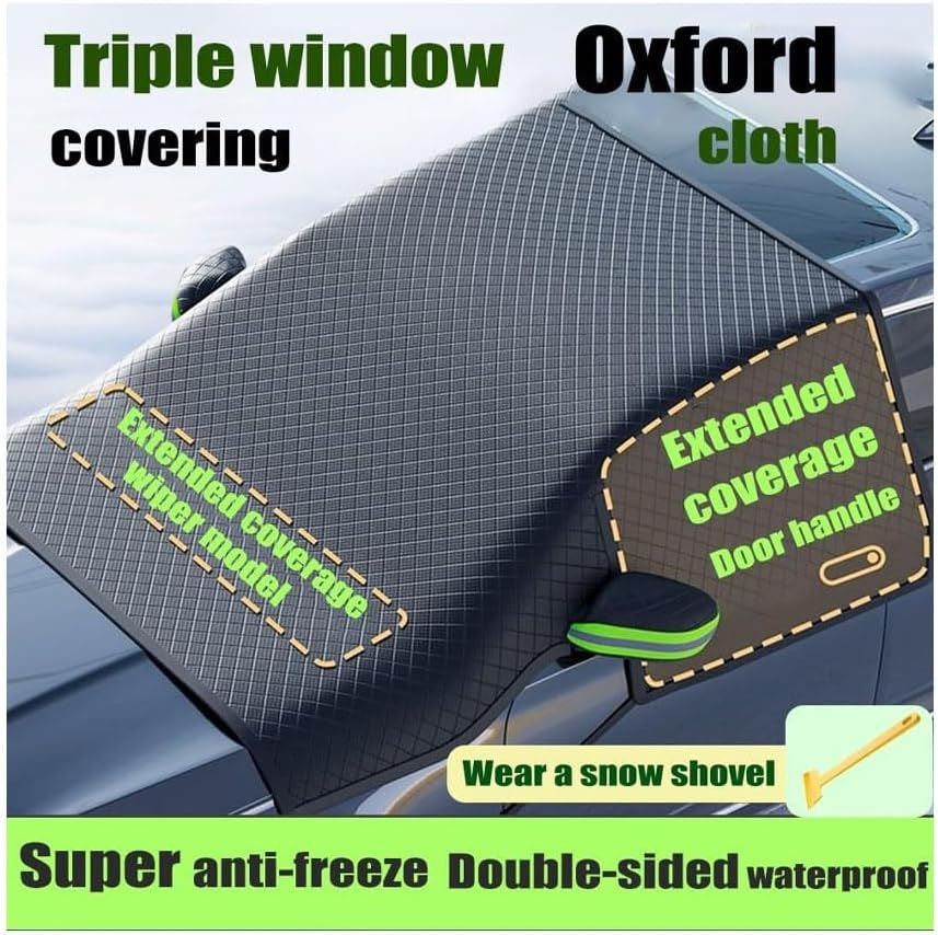 Car Windshield Cover for Ice Snow for Mazda CX-70 2024-2026, Vehicle Covers Winter Frost Shield Hail Protector Foldable Protection Front Window,A/161 * 145 * 132 cm