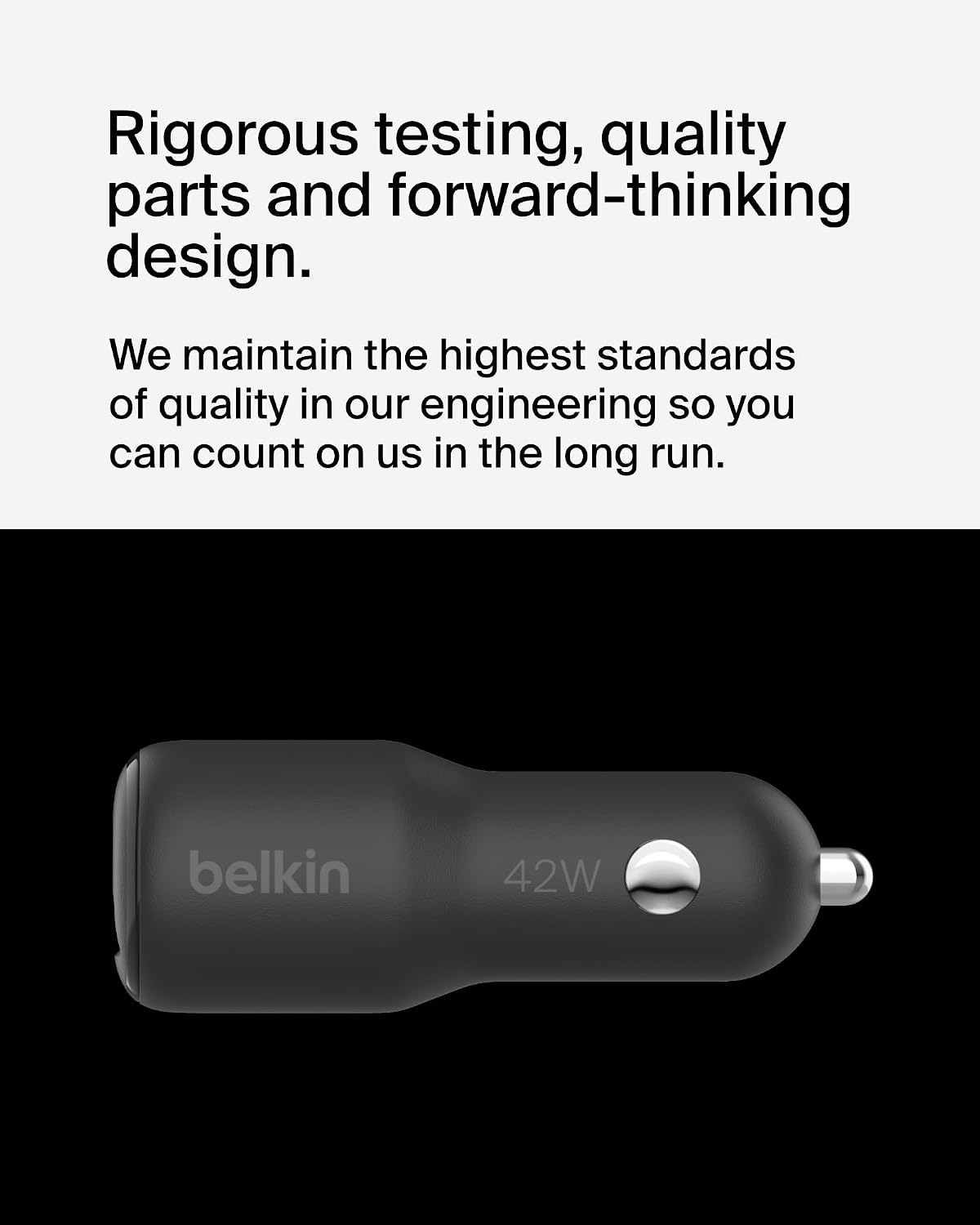 Belkin BoostCharge 42W Car Charger with USB-C to C Cable