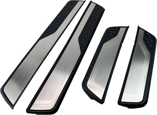 4Pcs Stainless Steel Car Door Sill Protector Trim Scuff Plate Sills