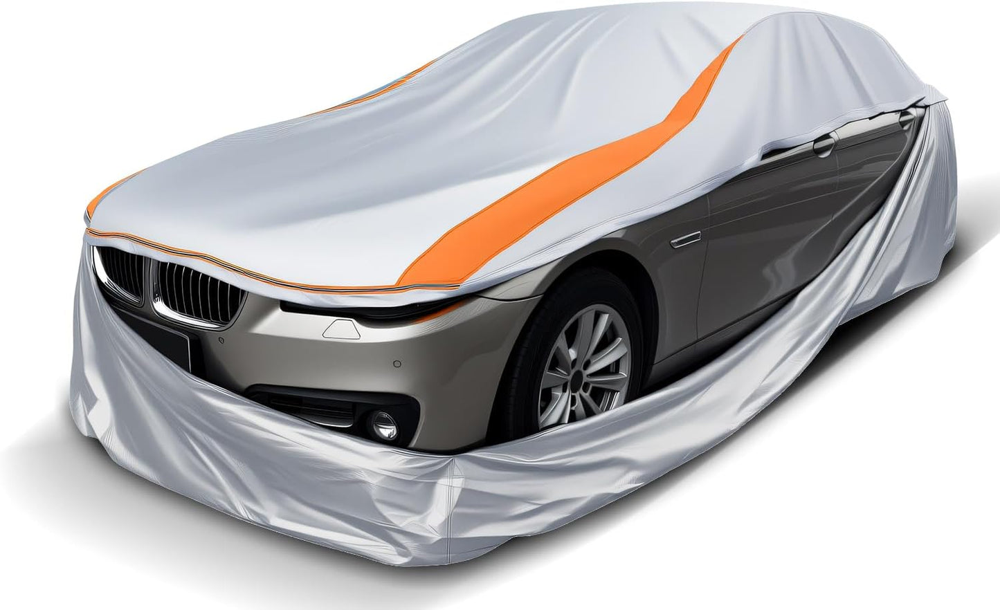 Full Enclosed Sliver Car Cover Universal Fit for CRV,RAV4,Rogue,CX5/CX30,Forester/Crosstrek,Lexus NX/UX,Tiguan,Escape,Tucson,X1/X2,GLA/GLB, XT4/GT4,Audi Q3,Vibe/Aztek,Prius/Civic Hatchback