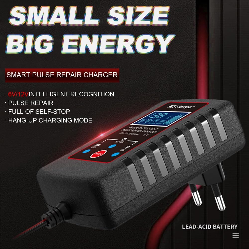 Upgraded 2Amp Car Battery Trickle Charger Maintainer 6V/12V