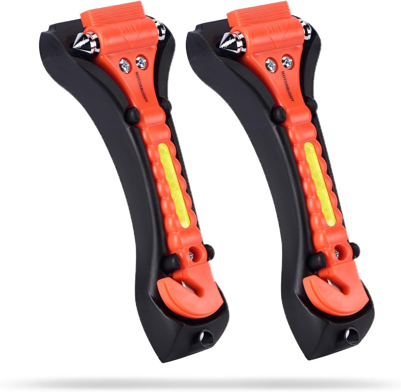 MOTORBUDDY 2-Pack Car Safety Hammer Seatbelt Cutter, Auto Emergency Escape Hammer with Window Glass Breaker and Seat Belt Cutter, Escape Tool for Car Accidents