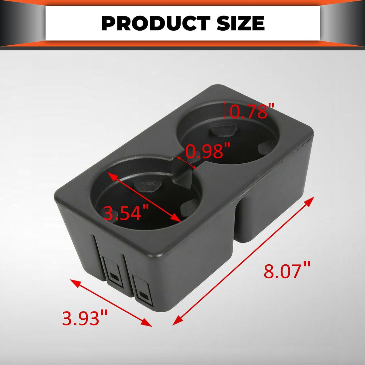 ECOTRIC Cup Holder Compatible with 07-14 Silverado Avalanche Tahoe Sierra