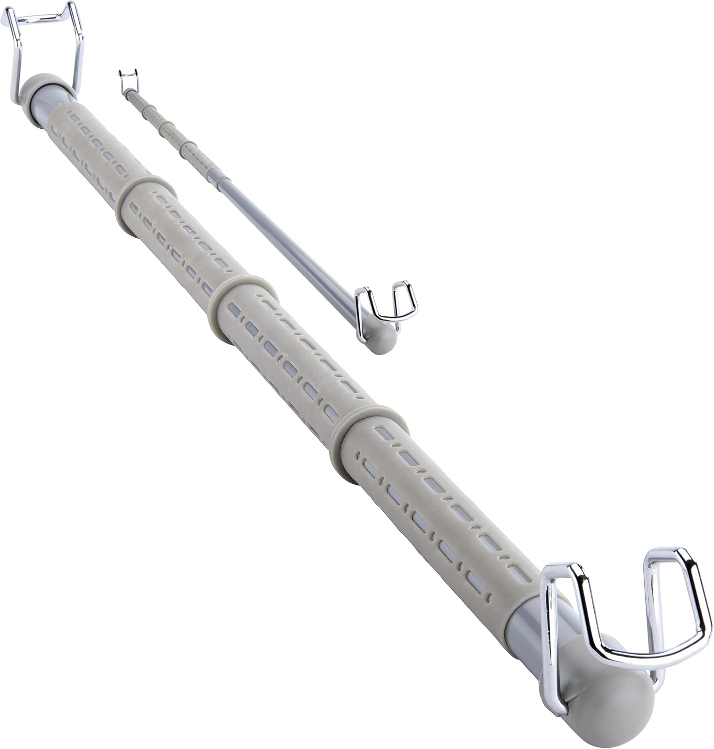 High Road Car Clothes Hanger Bar - Carbon Steel No Assembly Clothes Rod for Car, Truck or Van With Solid Metal Hooks - Fully Assembled Expandable Clothing Bar Slides from 32 To 62" Long