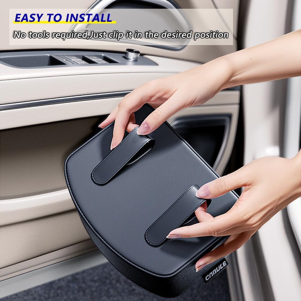 Tumecos 2Pcs Multifunctional Car Storage Box,Trash Can, Auto Door Side Organizer,Large Capacity Storage Bag,Foldable Back Seat Storage Pocket, Car Accessories Organizer Box(Style B)