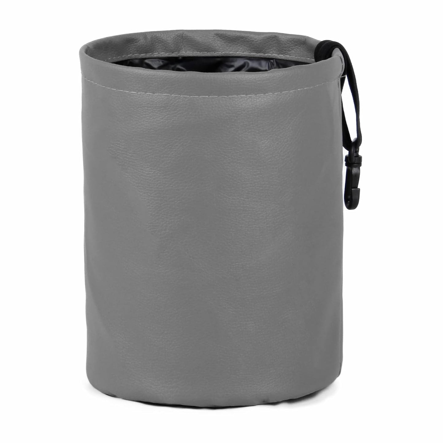 Car Trash Can, Portable Garbage Bin, PU Leather Waterproof Pop Up Trash Can, Collapsible Hanging Car Trash Bag, 1 Pack, Grey