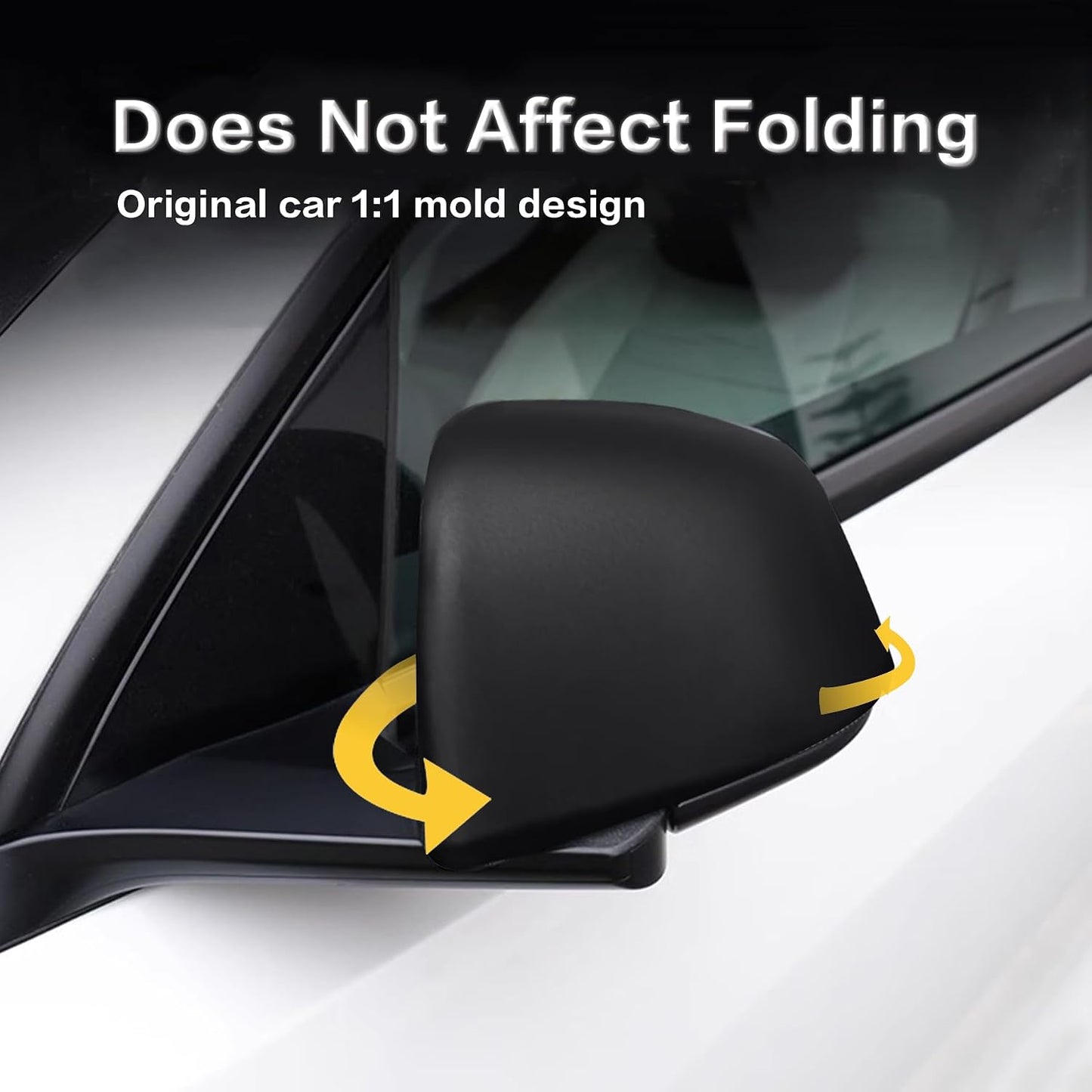 Rearview Mirror Guard Cover for 2020-2024 Tesla Model Y-YH | Side View Mirror Cover External Accessories Are Easy to Install (Matte Black, Y-Shaped)