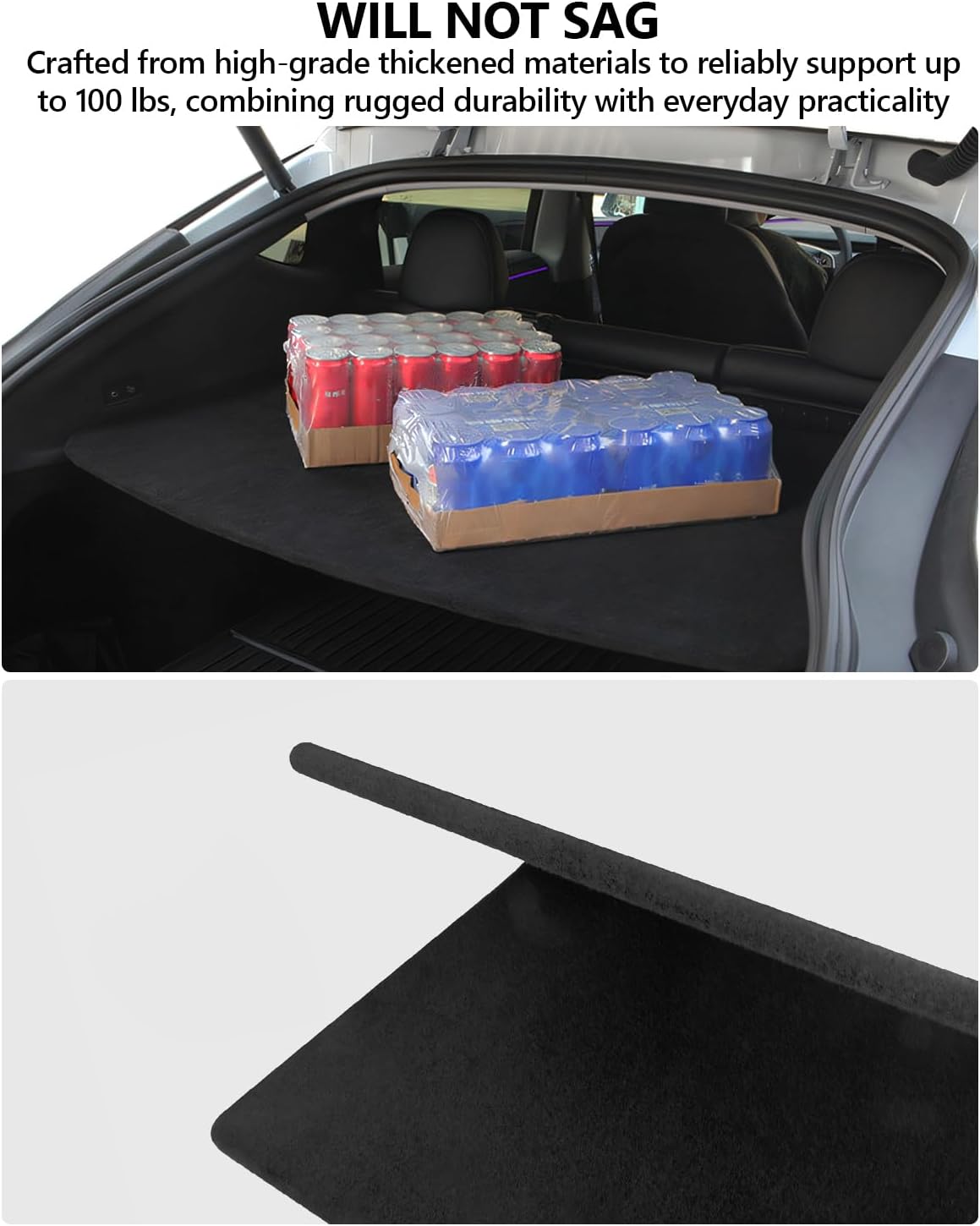 Trunk Cargo Cover for Tesla Model Y Juniper 2025 2026 Trunk Storage Board Model Y Accessories Storage Dividers Layered Partition Board Shield Shade Anti-Spy Luggage Privacy